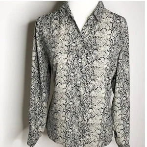 Liz Claiborne Womens Button Front Blouse Large Career  - Picture 1 of 4