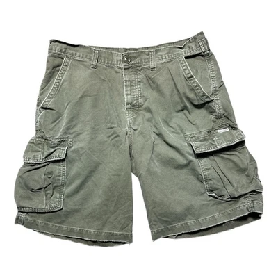 VTG Y2K Lucky Brand Shorts Men’s 34 Utility Military Cargo Green Button Fly - Image 1 of 4