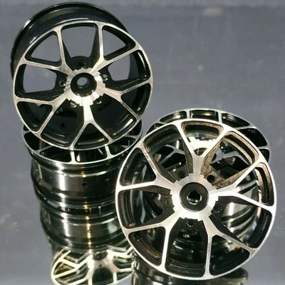 ECHTE ALUMINIUM RC-CAR BI-COLOR FELGEN 1:10 PASSEND FÜR TAMIYA HPI KYOSHO ETC. - Bild 1 von 2