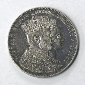 1861 A WILHELM I KRÖNUNG Deutsche Staaten Preussen SILBER 1 TALER - Bild 1 von 2