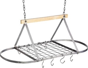 Kitchencraft Industrielle Küche Topf Rack, Decke Regal Mit 8 Haken Für Hängende - Bild 1 von 7