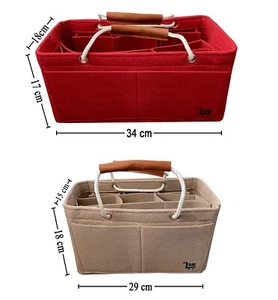 Handbag Organiser Insert Liner Bag For LV NEVERFULL MM Bag |Beige - Picture 1 of 8