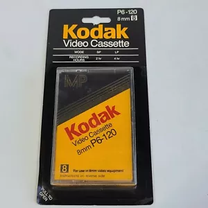 Vintage 1986 Kodak Videokassette 8 mm P6-120 Neu & Versiegelt - Bild 1 von 5