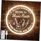 Live Music Neon Sign for Music Studio, Remote Guitar LED Light Up Music Room