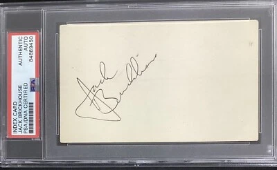 Jack Brickhouse￼￼ Signed Index Card Baseball Chicago Cubs ￼HOF Autograph PSA/DNA - Image 1 of 2