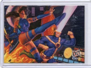 94 Fleer Ultra X-Men Foil Subset #2 Psylocke and Cyclops - Picture 1 of 2