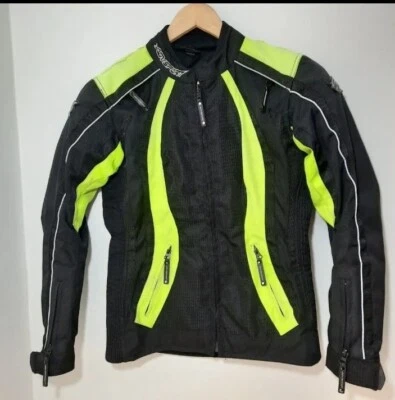 AGV SPORT Black And Green Motorcycle Riding Jacket Padded Size Small - Image 1 of 4