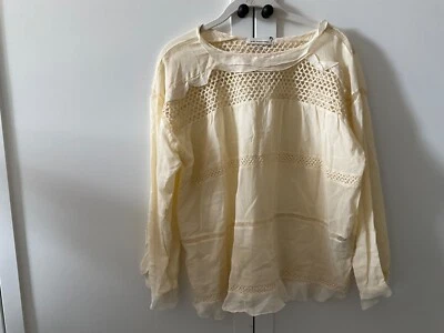 ISABEL MARANT ETOILE 38/6/Medium Ruffled Blouse Silk Linen Cotton cream Ivory - Image 1 of 4