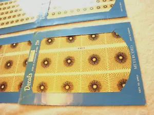 Lotto Vintage 6 Pezzi MCM Atomic Meyercord Decalcomanie Oro Nero Fai da Te Mai Aperti - Foto 1 di 7