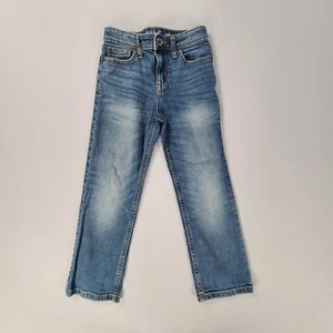 Cat & Jack Pants Boys Size 7 Blue Denim Stretch Straight Leg Youth Kids - Picture 1 of 9