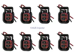 Set of 8 Fuel Injector Pigtails fit Bosch EV6 / EV14 USCAR GM DODGE [EV6F-8] - Picture 1 of 3