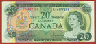 BANK OF CANADA 1969 $20 BEATTIE-RASMINSKY (P-89a, BC-50a) CH VF