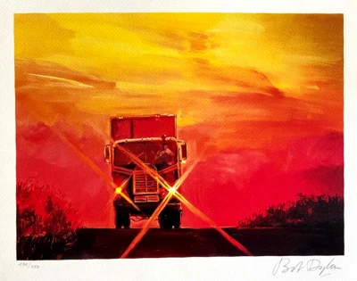 Bob Dylan Lithographie 250ex COA Original Sign. op (John Lennon Jeff Koons ) - Bild 1 von 4