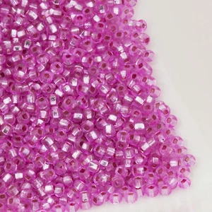 Czech Seed Beads Round 11/0 S/L Pink 15g 10645219 - Picture 1 of 3