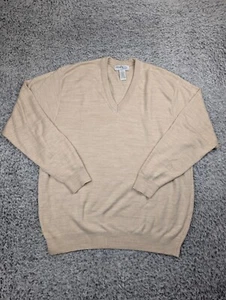 Vintage Penguin Munsingwear Sweater Men Extra Large Beige V Neck Casual Preppy - Picture 1 of 5