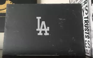 Los Angeles Dodgers Team Logo schwarz geätzt Schiefer Stein Teller Tablett Käsebrett - Bild 1 von 5