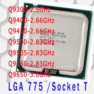 CPU Intel Core 2 Quad Q9300 Q9400 Q9450 Q9500 Q9505 Q9550 Q9650 LGA 775/Socket T - Imagen 1 de 8