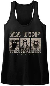 ZZ Top Tres Hombres Women's Tank Top Sleep Shirt Rock Band Music Tour Merch - Picture 1 of 5