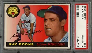 BB - 1955 - Topps - #65 - Ray Boone - PSA 8 - casi nuevo-como nuevo - Imagen 1 de 2