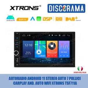 AUTORADIO ANDROID 11 STEREO AUTO 7 POLLICI CARPLAY AND. AUTO WIFI XTRONS TSF711A - Foto 1 di 11