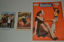 BOCCASILE GINO LOTTO TRIS CARTOLINA ORIGINALE ,RIVISTA PARADISO, LOTTO DI 3 !