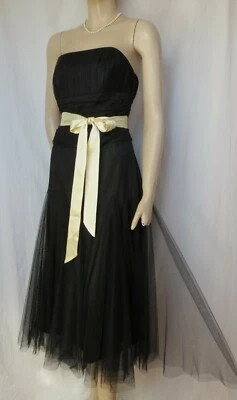 Cocktailkleid 40 schwarz Hochzeit Tüll Abendkleid Abschlussball Kleid Monsoon - Bild 1 von 4