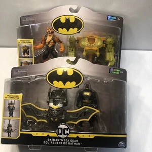 Lot Of 2 Batman & Bronze Tiger Mega Gear Creature Chaos Action Figures DC Comics - Picture 1 of 7
