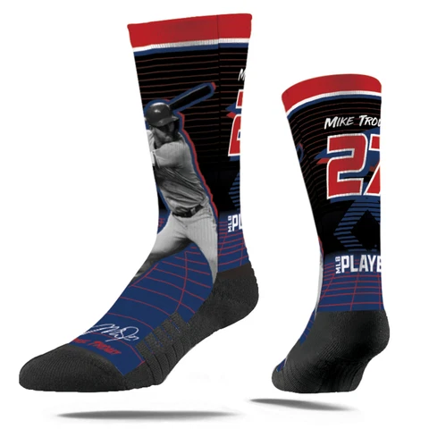 Strideline Mike Trout Los Angeles Angels Synthwave Premium Full Sub Crew Socks Cover