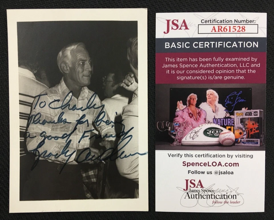 Sparky Anderson Signed B&W Photograph JSA w/COA Manager HOF '00 Tigers/Reds MLB! - Image 1 of 4