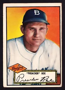1952 TOPPS #66 PREACHER ROE BROOKLYN DODGERS BLACK BACK - Picture 1 of 2