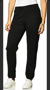 Hanes ComfortSoft EcoSmart Women's Cinch Leg Sweatpants Size M Black Ebony - Picture 1 of 4