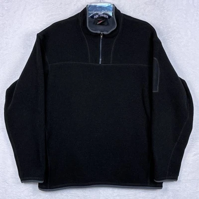 Pullover encubierto de colección Arc’teryx 1/4 cremallera Polartec polar suéter para hombre XL negro LEER Foto 1 de 4