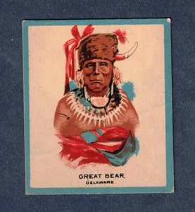 GREAT BEAR 1934 V254 Canadian Chewing Gum Indians #12 - Picture 1 of 2