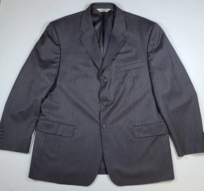 Abrigo Blazer Chaqueta Rayas 100% Lana Negocios Pronto Uomo 46R Gris Deportivo   Foto 1 de 4