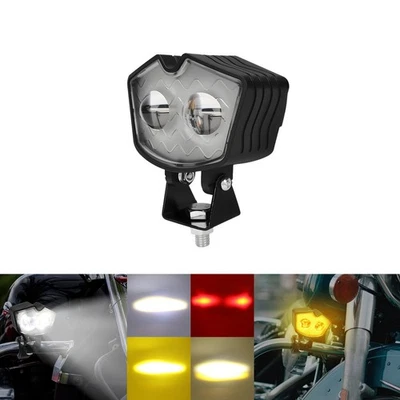 LED Motorcycle Auxiliary Spotlights Headlight Compatible with Off Road Vehicles - Image 1 of 4