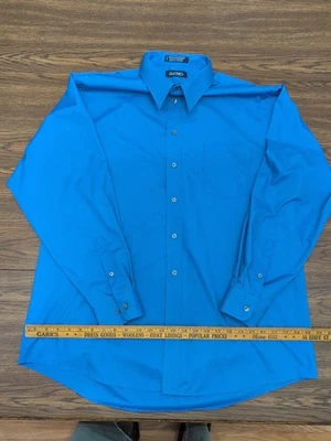 Puritan Shirt Men's 2XL Blue Cotton Blend Long Sleeve Button Down 17.5 34/35 - Image 1 of 4