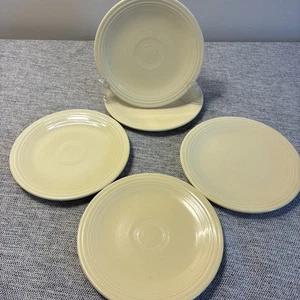 (5) Vintage FIESTA Fiestaware 6" Elfenbein/Creme Brot/Butter Teller schöner Zustand - Bild 1 von 8