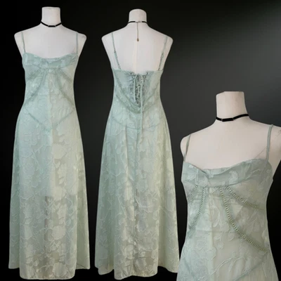 Unbranded Womens Y2K Fairy Maxi Dress Size M Ethereal Corset Renaissance Whimsy - image 1 of 4