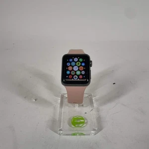 GPS Only Apple Watch Series 3 38 mm noir aluminium rose bracelet de rechange A1858 - Photo 1 sur 8