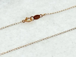 Vintage 14k Solid Yellow Gold 18” .8mm Curb Link Chain Fine Necklace - Picture 1 of 2