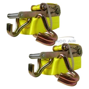 Paquete de 2 correas de carga Grip Extreme 27' x 2" gancho en J resistente trinquete amarre - Imagen 1 de 8