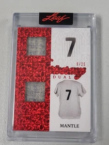 2023 Leaf Aristocracy MICKEY MANTLE Dual Jersey New York Yankees /25 - Picture 1 of 2