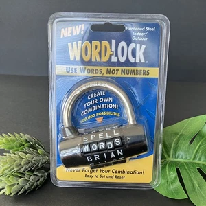 Candado WordLock - Nuevo Precintado - Usa Palabras No Números - Acero Endurecido Negro - Imagen 1 de 9