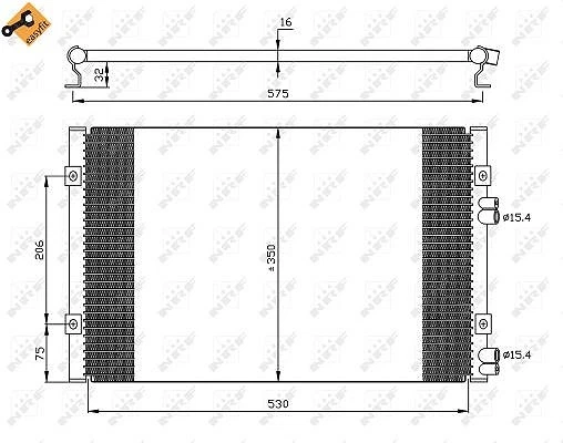 1 Condenseur climatisation NRF 35384 Easy Fit convient À Chrysler