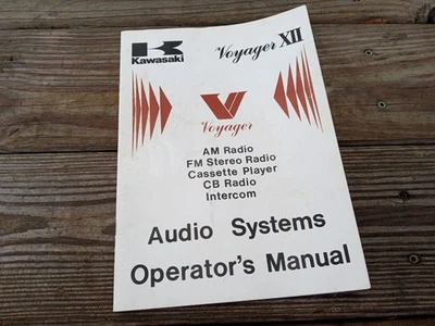 1986 Kawasaki Voyager XII Radio Cassette Audio Systems Operator's Manual Foto 1 de 4