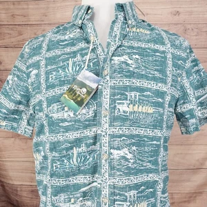 Camisa Reyn Spooner Pequeña Verde Bálsamo Salvavidas Ajuste A Medida Hawaiana Nueva Con Etiquetas - Imagen 1 de 11