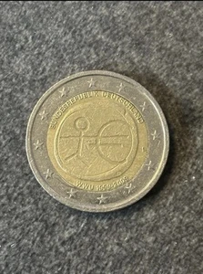 Seltene 2 Euro Münze Strichmännchen WWU 1999-2009 F Bundesrepublik Deutschland - Bild 1 von 2