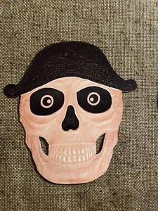 Pick Size Vintage Inspired Pirate Skull with Hat Halloween Cardstock Decoration - Picture 1 of 5