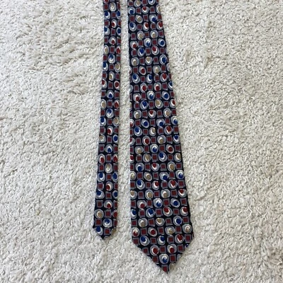 Corbata de seda para hombre J. T. Beckett multicolor geométrica 4" X 59" Foto 1 de 4