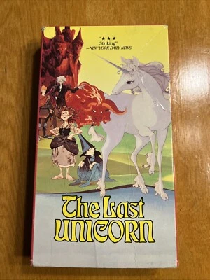 The Last Unicorn VHS Tape Alan Arkin Jeff Bridges Mia Farrow ITC Rankin Bass - Image 1 of 4